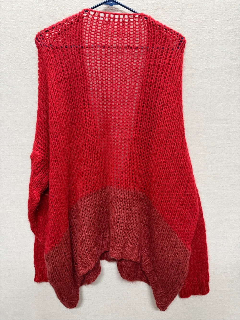 Alembika Open-Knit V-Neck Cardigan Sweater - size L - Picture 2 of 5